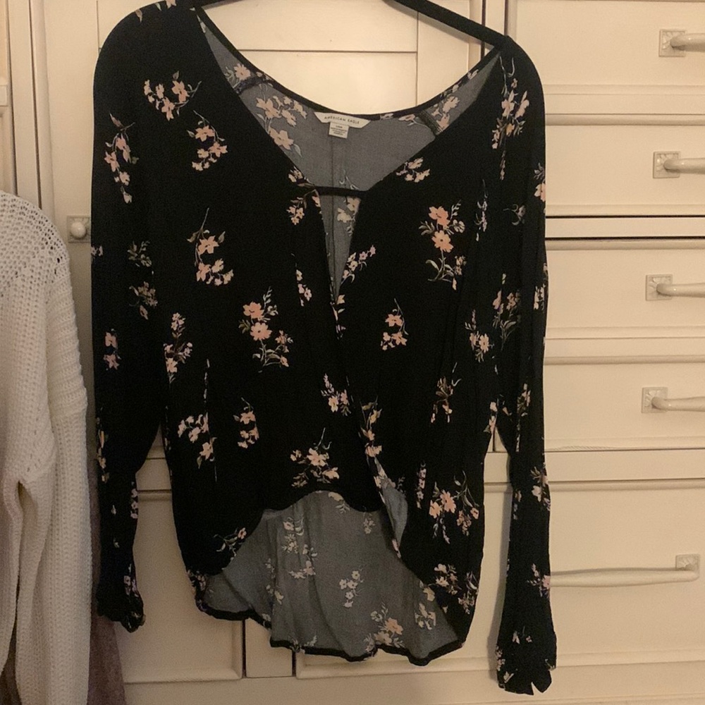 Long sleeve floral blouse